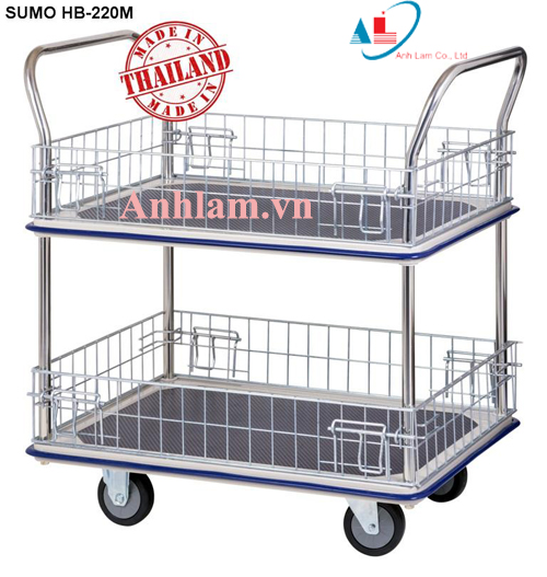 Xe đẩy hàng 2 tầng có lưới bảo vệ Sumo HB-220M